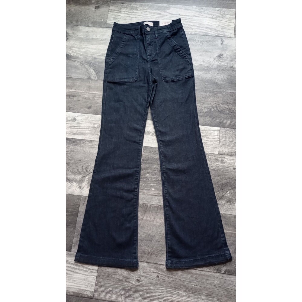 Knox Rose Women's 2 Black The Anywhere Flare, High Rise, Fitted Hip & Thigh, NWT